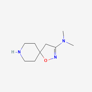 molecular formula C9H17N3O B8108112 N,N-Dimethyl-1-oxa-2,8-diazaspiro[4.5]dec-2-en-3-amine 