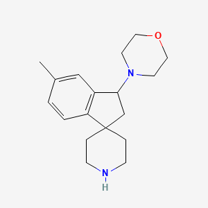 molecular formula C18H26N2O B8108119 4-(5-Methyl-2,3-dihydrospiro[indene-1,4'-piperidin]-3-yl)morpholine 