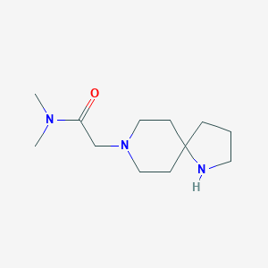 molecular formula C12H23N3O B8108134 N,N-Dimethyl-2-(1,8-diazaspiro[4.5]decan-8-yl)acetamide 