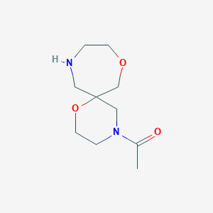 molecular formula C10H18N2O3 B8108152 1-(1,8-Dioxa-4,11-Diazaspiro[5.6]Dodecan-4-Yl)Ethanone 