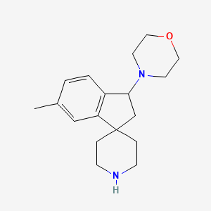 molecular formula C18H26N2O B8108159 4-(6-Methyl-2,3-dihydrospiro[indene-1,4'-piperidine]-3-yl)morpholine 