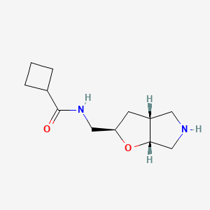 molecular formula C12H20N2O2 B8108176 rel-N-(((2R,3aR,6aR)-hexahydro-2H-furo[3,2-c]pyrrol-2-yl)methyl)cyclobutanecarboxamide 