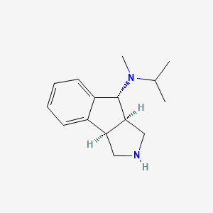 molecular formula C15H22N2 B8108192 (3aR,4R,8bR)-N-methyl-N-propan-2-yl-1,2,3,3a,4,8b-hexahydroindeno[1,2-c]pyrrol-4-amine 