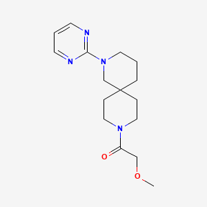 molecular formula C16H24N4O2 B8108200 2-Methoxy-1-(2-(pyrimidin-2-yl)-2,9-diazaspiro[5.5]undecan-9-yl)ethanone 