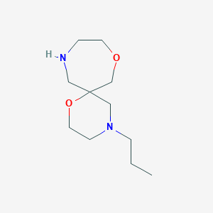 molecular formula C11H22N2O2 B8108208 4-Propyl-1,8-dioxa-4,11-diazaspiro[5.6]dodecane 