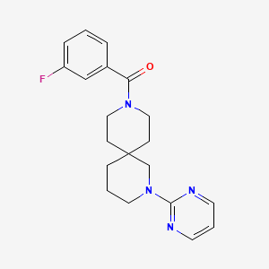 molecular formula C20H23FN4O B8108211 (3-Fluorophenyl)(2-(pyrimidin-2-yl)-2,9-diazaspiro[5.5]undecan-9-yl)methanone 