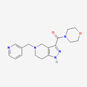 molecular formula C17H21N5O2 B8108216 Morpholino(5-(pyridin-3-ylmethyl)-4,5,6,7-tetrahydro-1H-pyrazolo[4,3-c]pyridin-3-yl)methanone 