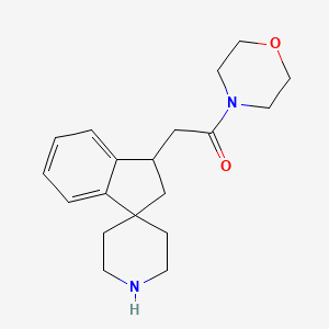 molecular formula C19H26N2O2 B8108237 2-(2,3-Dihydrospiro[indene-1,4'-piperidine]-3-yl)-1-morpholinoethanone 