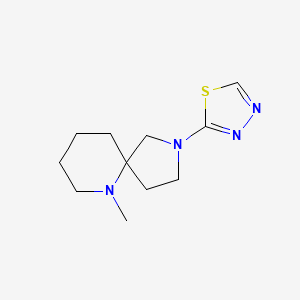 molecular formula C11H18N4S B8108241 2-(6-Methyl-2,6-diazaspiro[4.5]decan-2-yl)-1,3,4-thiadiazole 