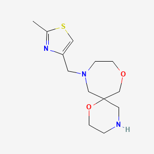 molecular formula C13H21N3O2S B8108253 11-((2-Methylthiazol-4-Yl)Methyl)-1,8-Dioxa-4,11-Diazaspiro[5.6]Dodecane 