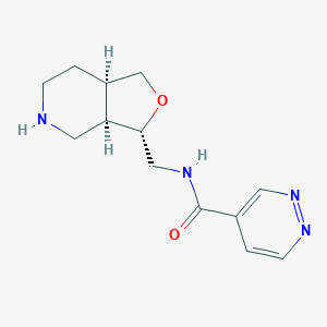 N-[[(3S,3aR,7aR)-1,3,3a,4,5,6,7,7a-octahydrofuro[3,4-c]pyridin-3-yl]methyl]pyridazine-4-carboxamide