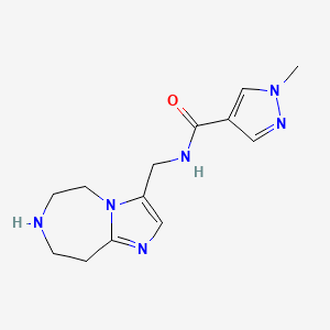 1-methyl-N-(6,7,8,9-tetrahydro-5H-imidazo[1,2-d][1,4]diazepin-3-ylmethyl)pyrazole-4-carboxamide