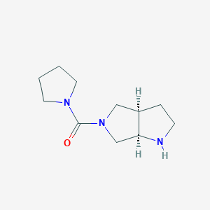 molecular formula C11H19N3O B8108285 (cis-Hexahydropyrrolo[3,4-b]pyrrol-5(1H)-yl)(pyrrolidin-1-yl)methanone 