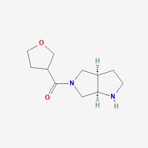 molecular formula C11H18N2O2 B8108298 rel-((3aR,6aR)-hexahydropyrrolo[3,4-b]pyrrol-5(1H)-yl)(tetrahydrofuran-3-yl)methanone 