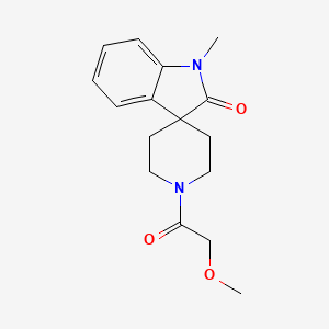 molecular formula C16H20N2O3 B8108344 1'-(2-Methoxyacetyl)-1-methylspiro[indoline-3,4'-piperidin]-2-one 