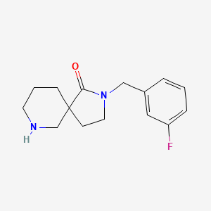 molecular formula C15H19FN2O B8108352 2-(3-Fluorobenzyl)-2,7-diazaspiro[4.5]decan-1-one 