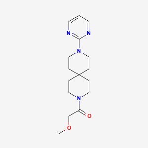 molecular formula C16H24N4O2 B8108356 2-Methoxy-1-(9-(pyrimidin-2-yl)-3,9-diazaspiro[5.5]undecan-3-yl)ethanone 