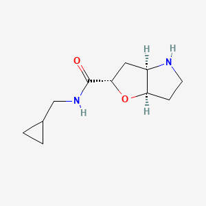 molecular formula C11H18N2O2 B8108371 (2S,3aR,6aR)-N-(cyclopropylmethyl)hexahydro-2H-furo[3,2-b]pyrrole-2-carboxamide 