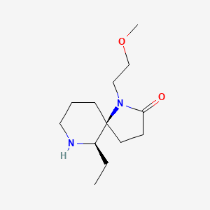molecular formula C13H24N2O2 B8108385 Rel-(5S,6R)-6-Ethyl-1-(2-Methoxyethyl)-1,7-Diazaspiro[4.5]Decan-2-One 