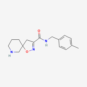 molecular formula C16H21N3O2 B8108396 N-(4-Methylbenzyl)-1-oxa-2,7-diazaspiro[4.5]dec-2-ene-3-carboxamide 
