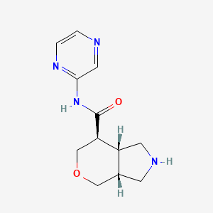 molecular formula C12H16N4O2 B8108412 (3aR,7S,7aR)-N-(pyrazin-2-yl)octahydropyrano[3,4-c]pyrrole-7-carboxamide 