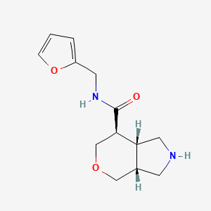 molecular formula C13H18N2O3 B8108417 (3aR,7S,7aR)-N-(furan-2-ylmethyl)octahydropyrano[3,4-c]pyrrole-7-carboxamide 