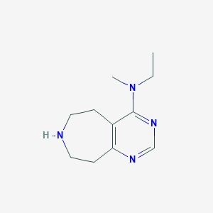 molecular formula C11H18N4 B8108420 N-Ethyl-N-methyl-6,7,8,9-tetrahydro-5H-pyrimido[4,5-d]azepin-4-amine 