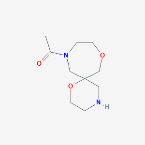 molecular formula C10H18N2O3 B8108427 1-(1,8-Dioxa-4,11-Diazaspiro[5.6]Dodecan-11-Yl)Ethanone 