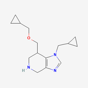 molecular formula C15H23N3O B8108447 7-((Cyclopropylmethoxy)methyl)-1-(cyclopropylmethyl)-4,5,6,7-tetrahydro-1H-imidazo[4,5-c]pyridine 