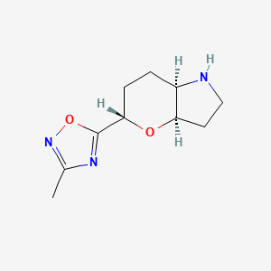 molecular formula C10H15N3O2 B8108497 (3aR,5S,7aR)-5-(3-methyl-1,2,4-oxadiazol-5-yl)octahydropyrano[3,2-b]pyrrole 