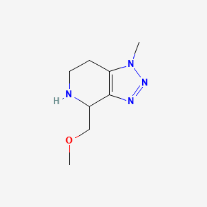 molecular formula C8H14N4O B8108503 4-(Methoxymethyl)-1-methyl-4,5,6,7-tetrahydro-1H-[1,2,3]triazolo[4,5-c]pyridine 