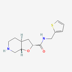 molecular formula C13H18N2O2S B8108523 Rel-(2R,3As,7As)-N-(Thiophen-2-Ylmethyl)Octahydrofuro[2,3-C]Pyridine-2-Carboxamide 