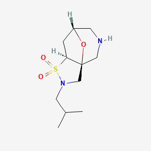 molecular formula C11H20N2O3S B8108542 Rel-(3As,7R,8As)-2-Isobutyloctahydro-3A,7-Epoxyisothiazolo[4,5-C]Azepine 1,1-Dioxide 