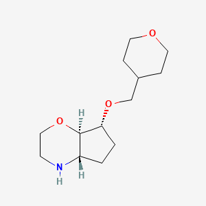 molecular formula C13H23NO3 B8108557 (4aS,7R,7aR)-7-((tetrahydro-2H-pyran-4-yl)methoxy)octahydrocyclopenta[b][1,4]oxazine 
