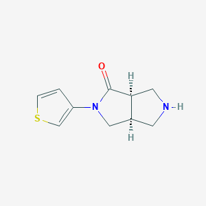 molecular formula C10H12N2OS B8108604 (3As,6Ar)-2-(Thiophen-3-Yl)Hexahydropyrrolo[3,4-C]Pyrrol-1(2H)-One 