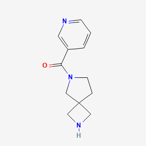 molecular formula C12H15N3O B8108609 Pyridin-3-yl(2,6-diazaspiro[3.4]octan-6-yl)methanone 