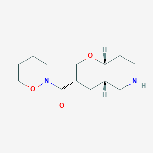 molecular formula C13H22N2O3 B8108615 ((3S,4aS,8aR)-octahydro-2H-pyrano[3,2-c]pyridin-3-yl)(1,2-oxazinan-2-yl)methanone 