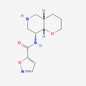 molecular formula C12H17N3O3 B8108634 N-((4aS,8R,8aS)-octahydro-2H-pyrano[3,2-c]pyridin-8-yl)isoxazole-5-carboxamide 