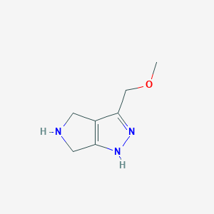 molecular formula C7H11N3O B8108639 3-(Methoxymethyl)-1,4,5,6-Tetrahydropyrrolo[3,4-C]Pyrazole 