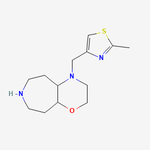 molecular formula C13H21N3OS B8108644 4-((2-Methylthiazol-4-Yl)Methyl)Decahydro-[1,4]Oxazino[3,2-D]Azepine 