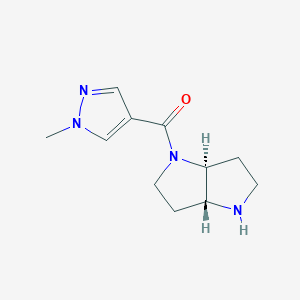 molecular formula C11H16N4O B8108647 Rel-((3Ar,6As)-Hexahydropyrrolo[3,2-B]Pyrrol-1(2H)-Yl)(1-Methyl-1H-Pyrazol-4-Yl)Methanone 