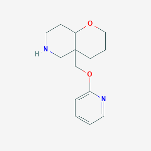 molecular formula C14H20N2O2 B8108652 4A-((pyridin-2-yloxy)methyl)octahydro-2H-pyrano[3,2-c]pyridine 