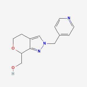 molecular formula C13H15N3O2 B8108657 (2-(Pyridin-4-ylmethyl)-2,4,5,7-tetrahydropyrano[3,4-c]pyrazol-7-yl)methanol 