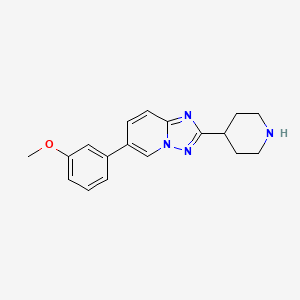 molecular formula C18H20N4O B8108674 6-(3-Methoxyphenyl)-2-(Piperidin-4-Yl)-[1,2,4]Triazolo[1,5-A]Pyridine 