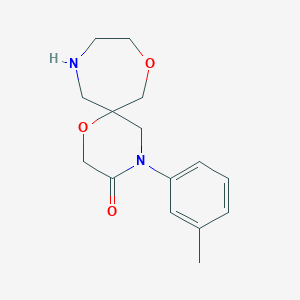 molecular formula C15H20N2O3 B8108679 4-(m-Tolyl)-1,8-dioxa-4,11-diazaspiro[5.6]dodecan-3-one 