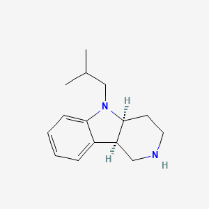 molecular formula C15H22N2 B8108687 (4As,9Br)-5-Isobutyl-2,3,4,4A,5,9B-Hexahydro-1H-Pyrido[4,3-B]Indole 