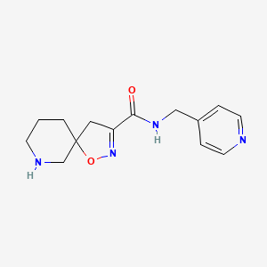 molecular formula C14H18N4O2 B8108703 N-(Pyridin-4-ylmethyl)-1-oxa-2,7-diazaspiro[4.5]dec-2-ene-3-carboxamide 