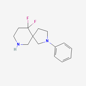 molecular formula C14H18F2N2 B8108716 10,10-Difluoro-2-phenyl-2,7-diazaspiro[4.5]decane 