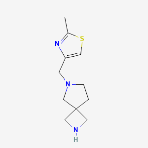 molecular formula C11H17N3S B8108718 4-(2,6-Diazaspiro[3.4]octan-6-ylmethyl)-2-methylthiazole 