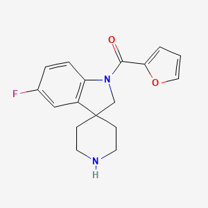 (5-Fluorospiro[indoline-3,4'-piperidin]-1-yl)(furan-2-yl)methanone